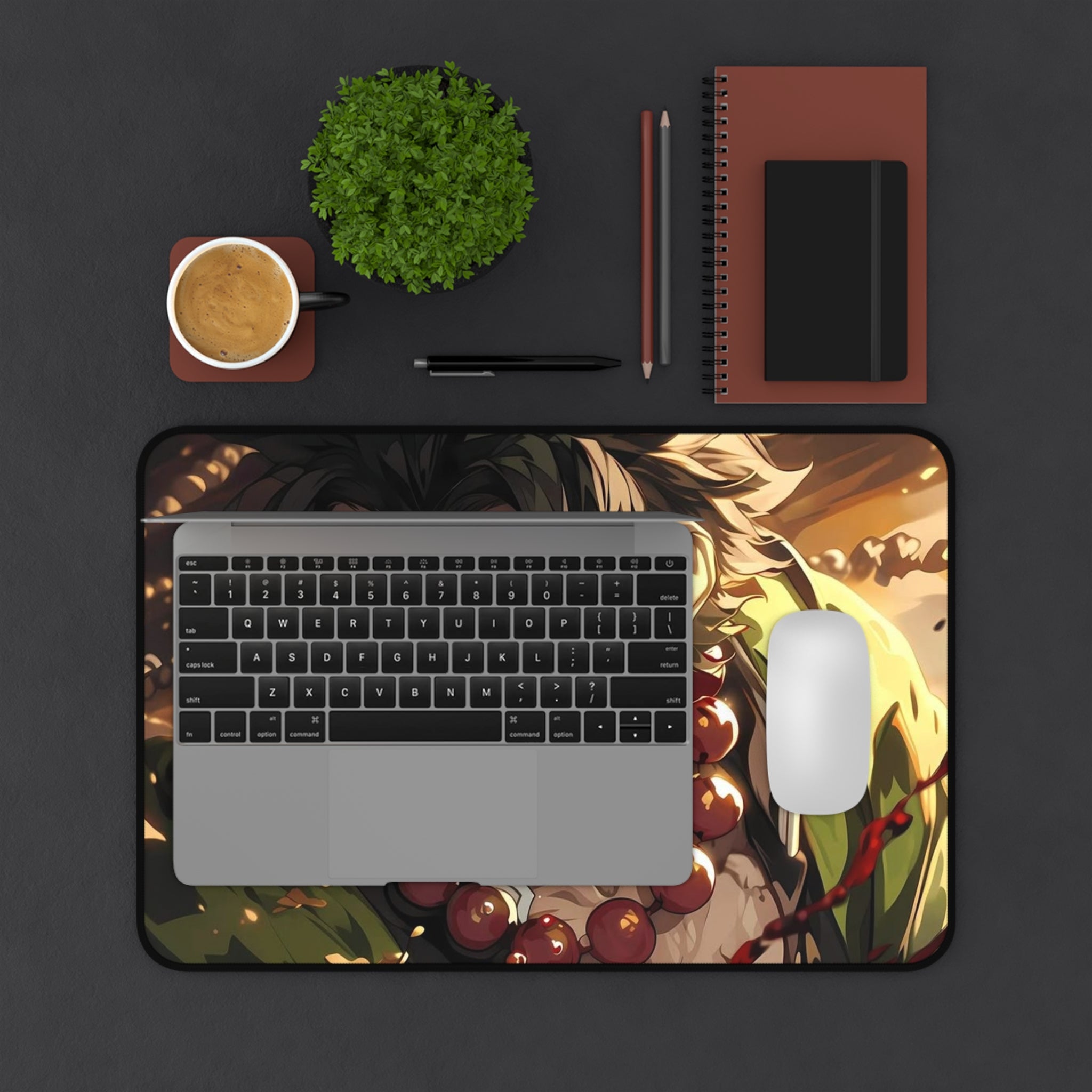 Anime-Inspired Desk Mat, Gamer Desk Accessory, Office Decor, Unique Gift for Anime Lovers, Study and Work Station
