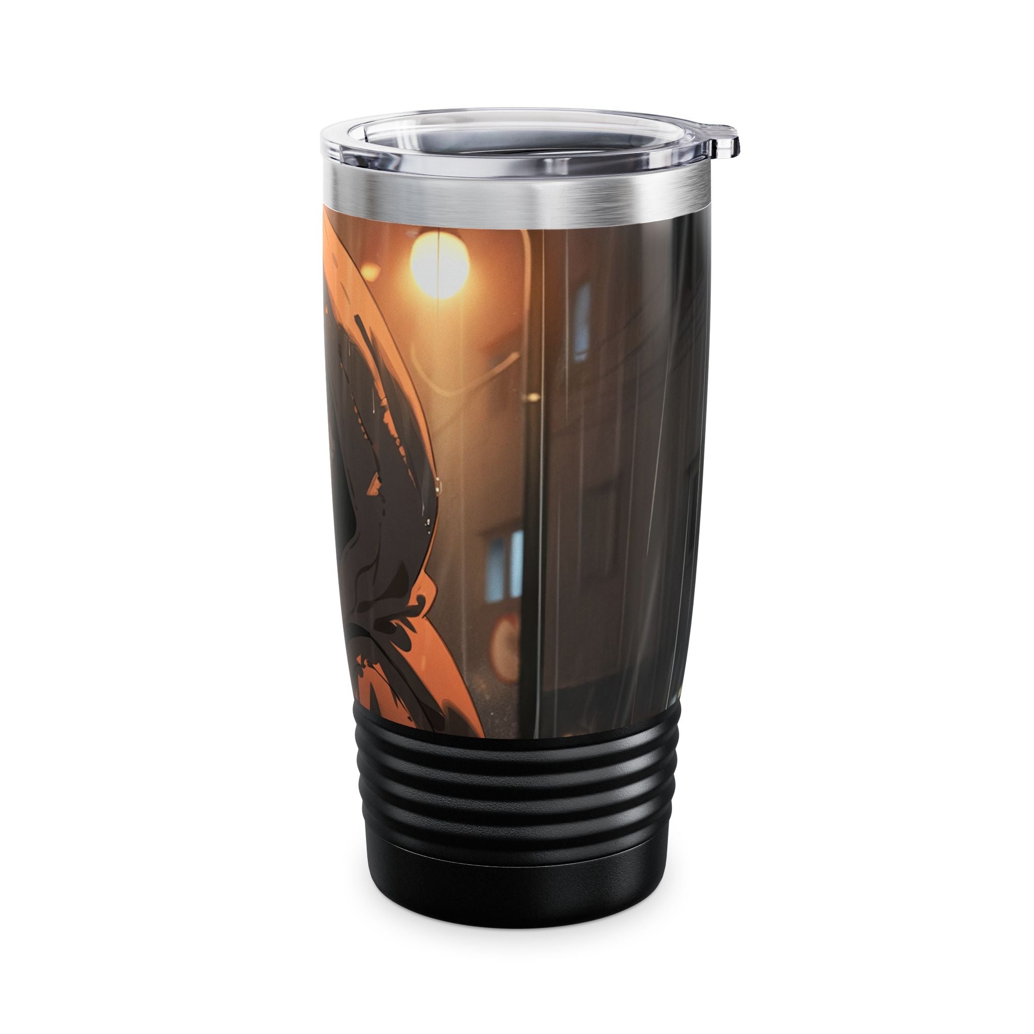Anime Girl Ringneck Tumbler - 20oz, Travel Mug, Coffee Cup, Gift for Anime Lovers, Stylish Drinkware, Unique Anime Merchandise