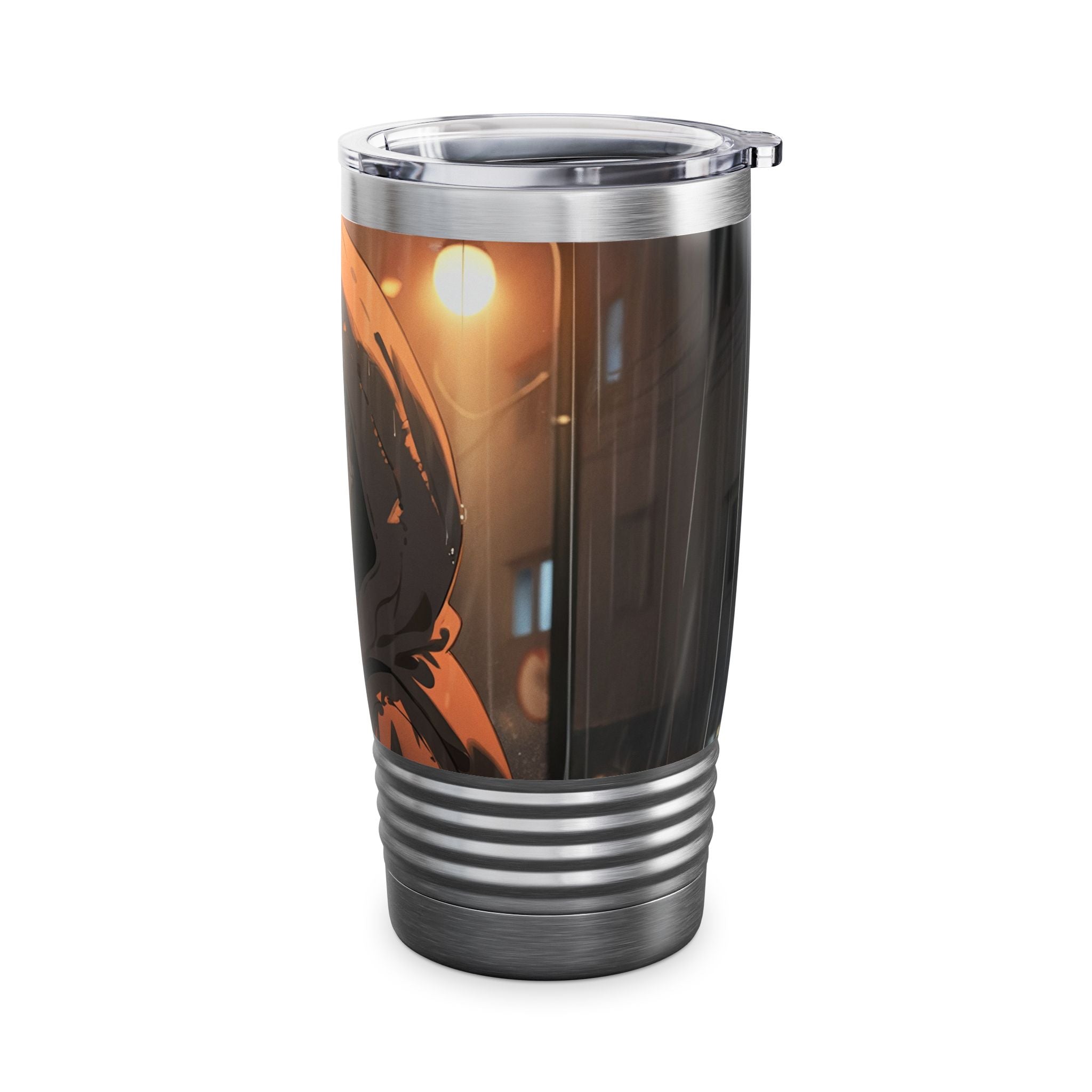 Anime Girl Ringneck Tumbler - 20oz, Travel Mug, Coffee Cup, Gift for Anime Lovers, Stylish Drinkware, Unique Anime Merchandise