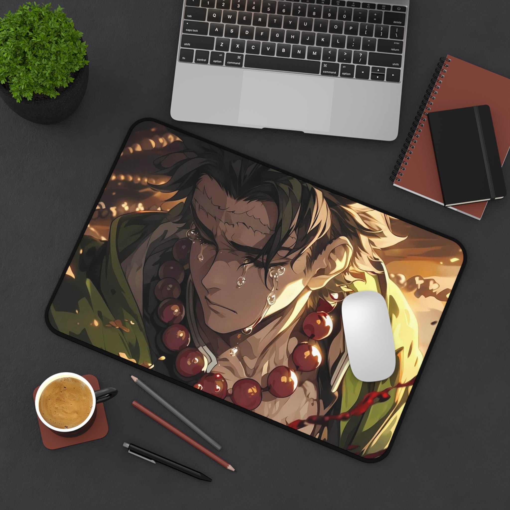 Anime-Inspired Desk Mat, Gamer Desk Accessory, Office Decor, Unique Gift for Anime Lovers, Study and Work Station