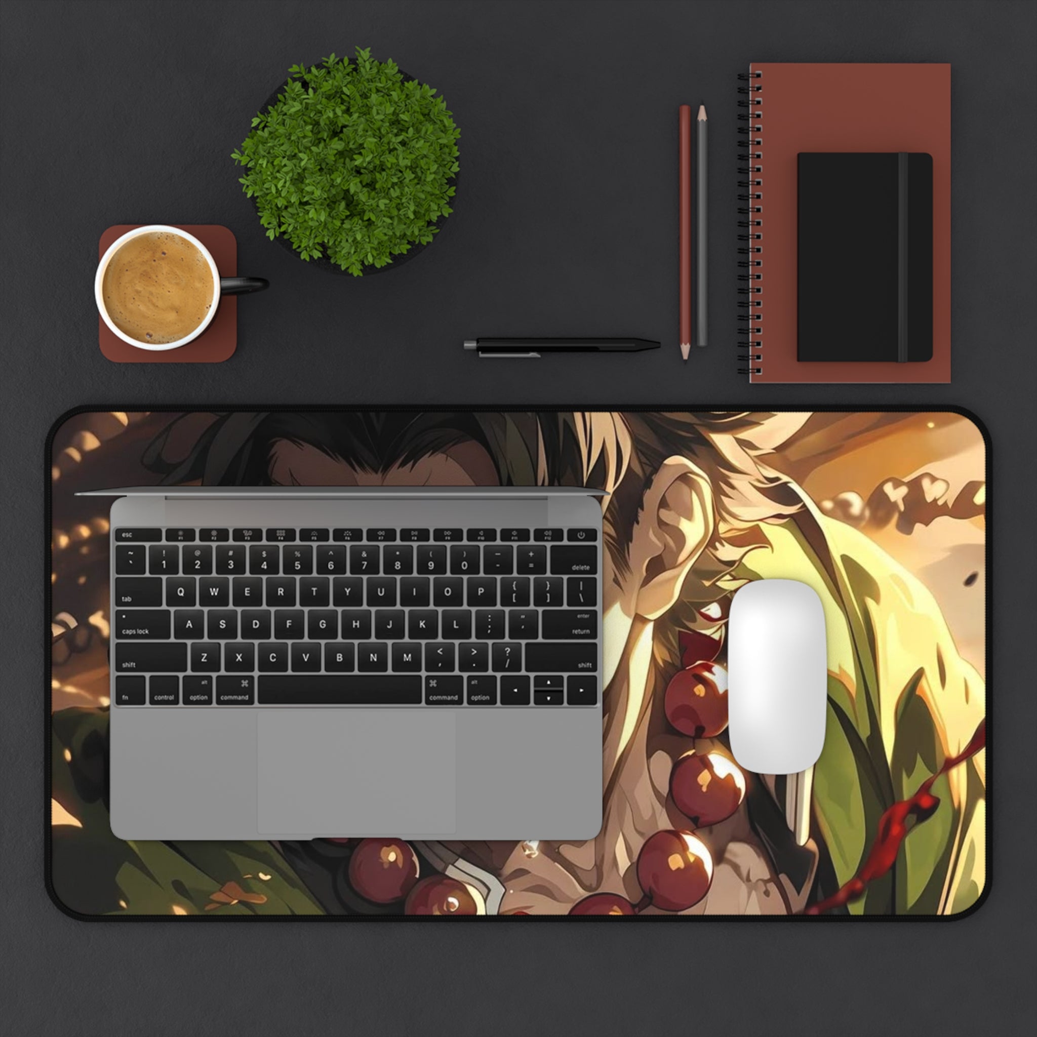 Anime-Inspired Desk Mat, Gamer Desk Accessory, Office Decor, Unique Gift for Anime Lovers, Study and Work Station
