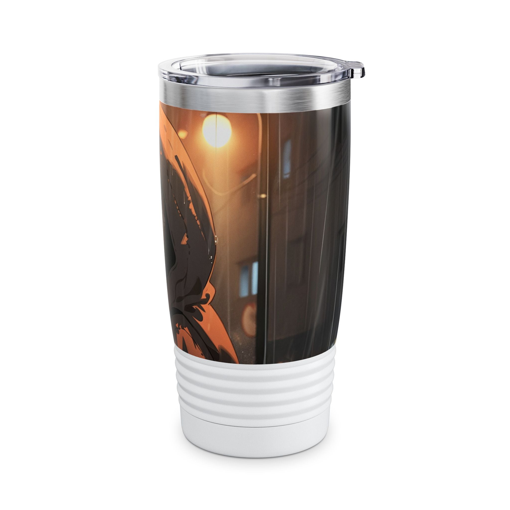 Anime Girl Ringneck Tumbler - 20oz, Travel Mug, Coffee Cup, Gift for Anime Lovers, Stylish Drinkware, Unique Anime Merchandise