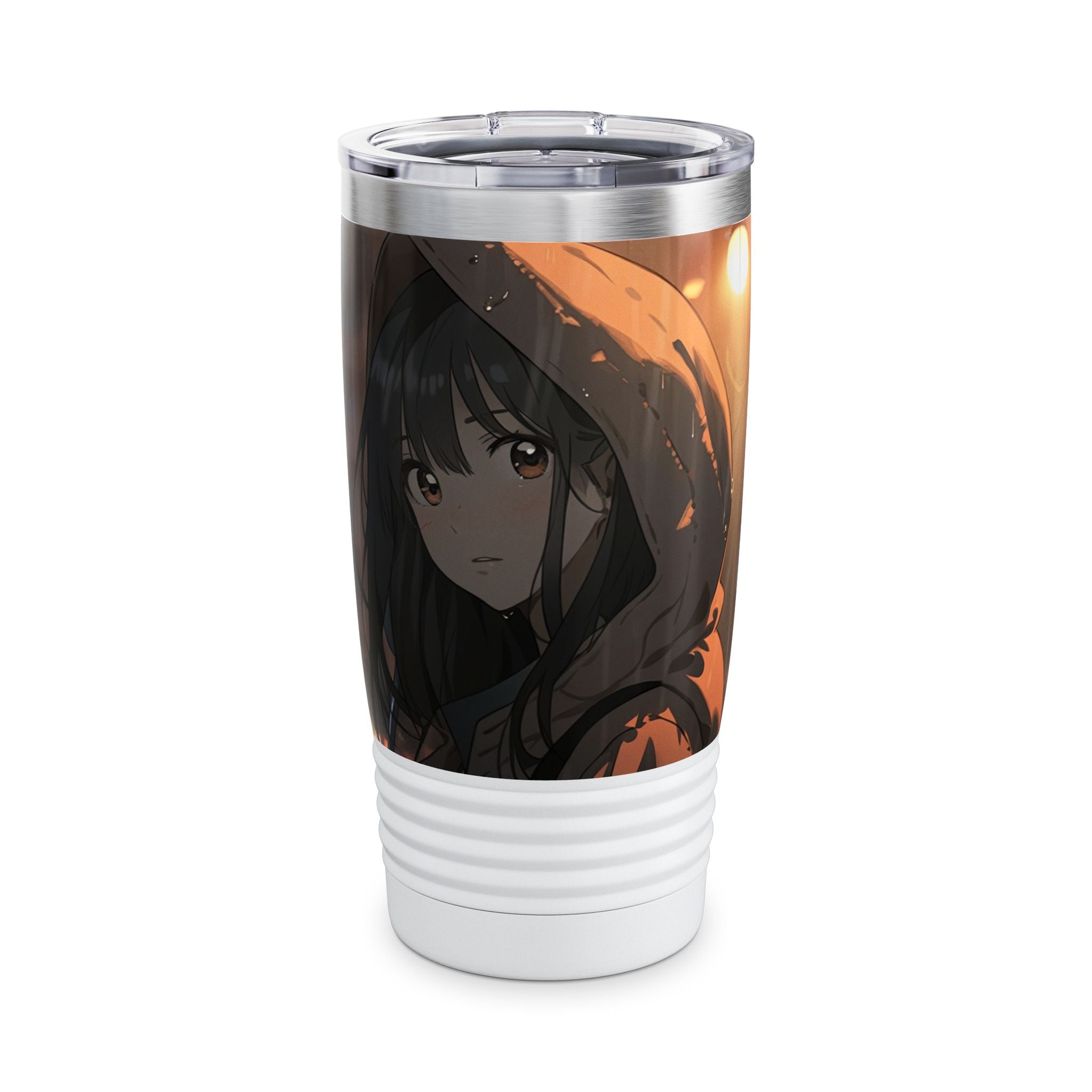 Anime Girl Ringneck Tumbler - 20oz, Travel Mug, Coffee Cup, Gift for Anime Lovers, Stylish Drinkware, Unique Anime Merchandise